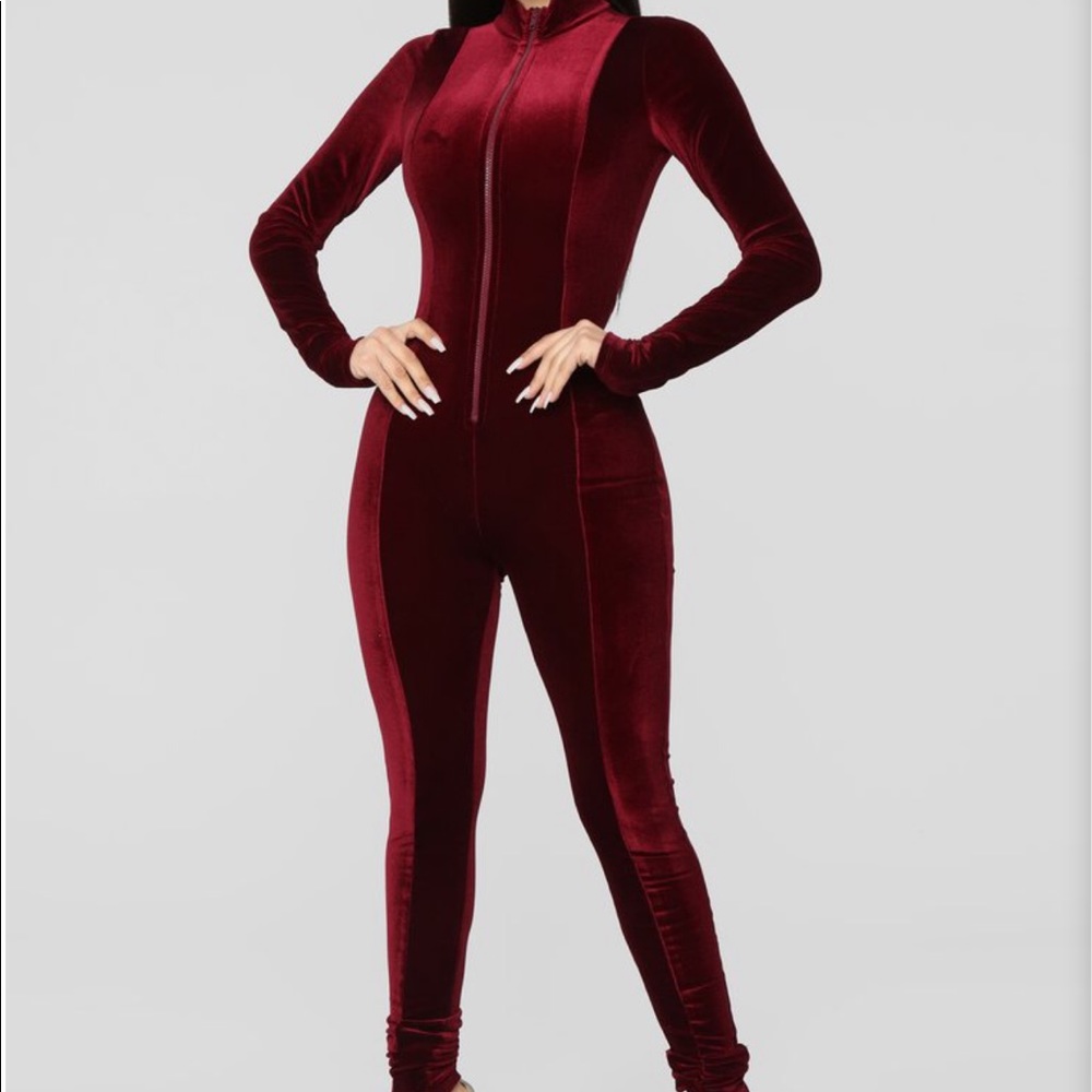Fashion Nova jumpsuit velvet
